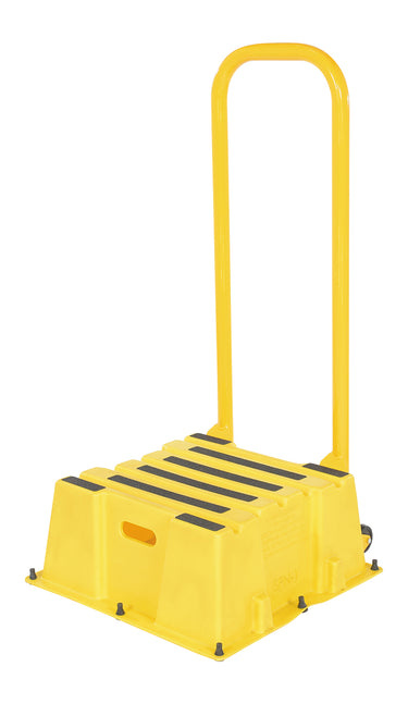 STEP POLY NESTABLE 1 STEP YL W/HANDRAILS